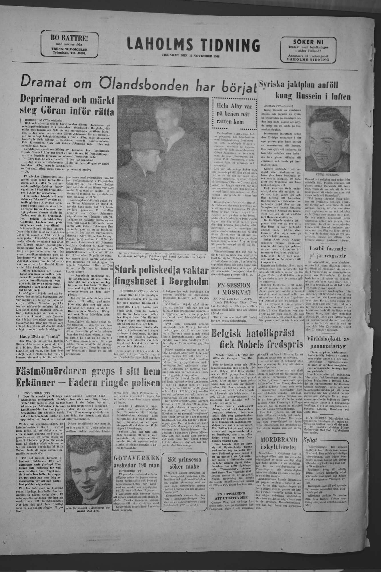 Laholms Tidning Tisdag 11 november 1958, sida 8