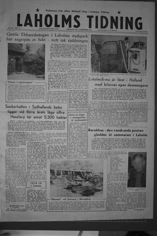 Förstasidan, Lördag 13 september 1958