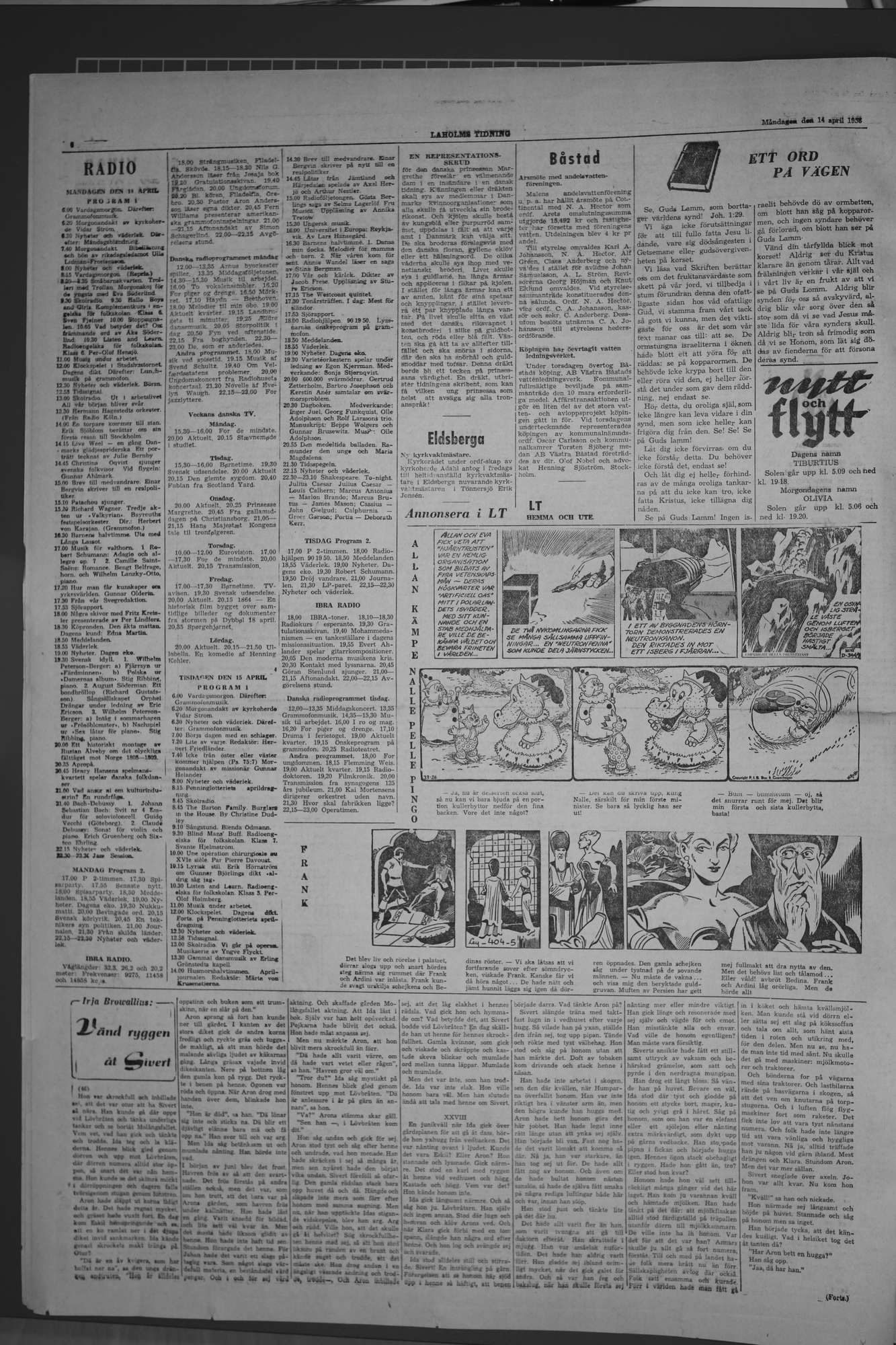 Laholms Tidning Måndag 14 april 1958, sida 6