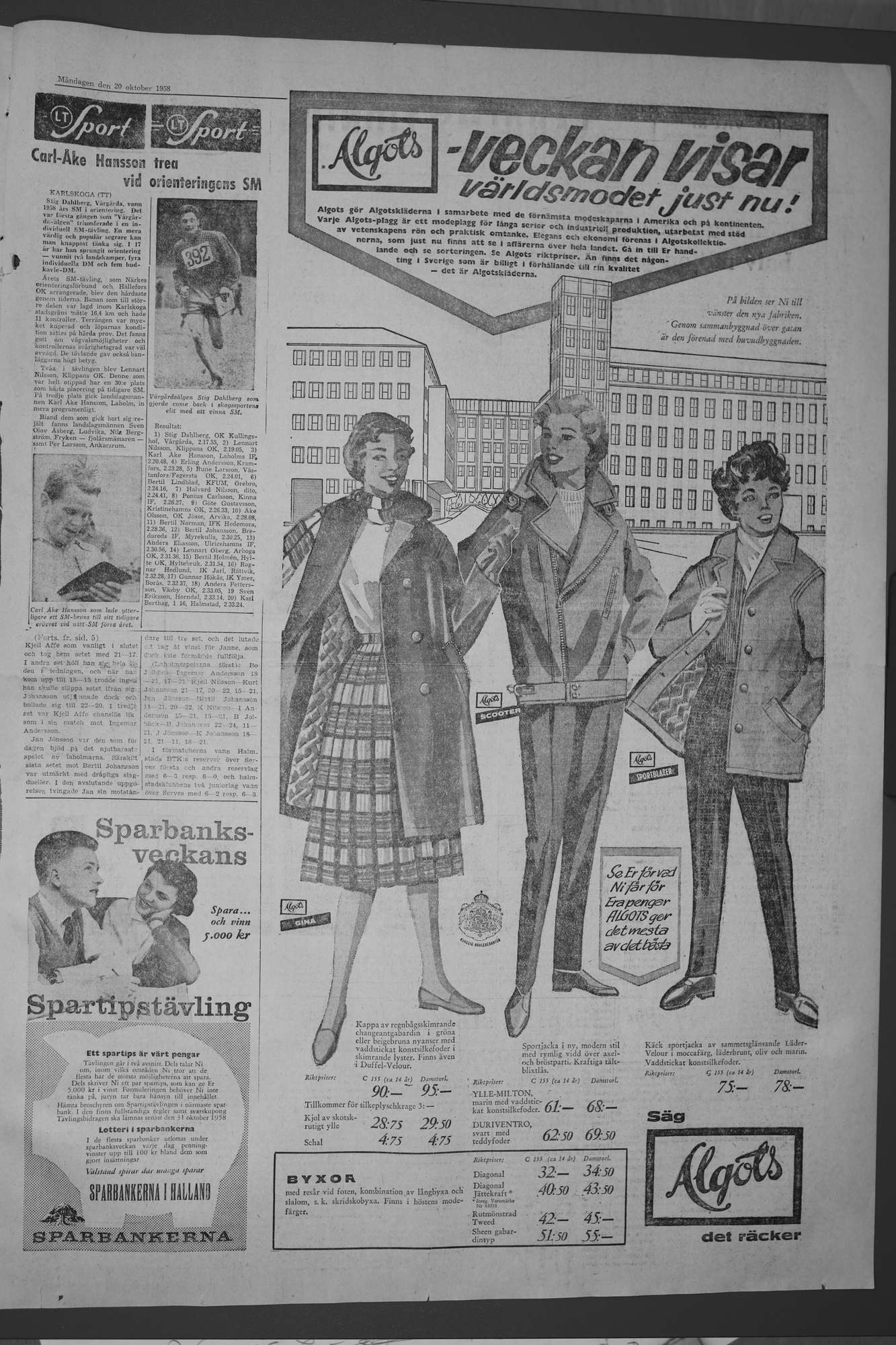 Laholms Tidning Måndag 20 oktober 1958, sida 7