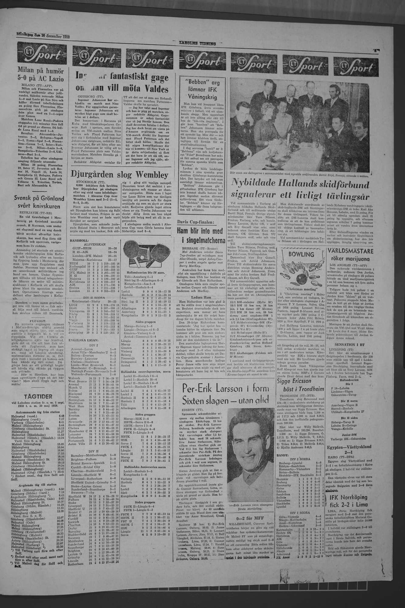Laholms Tidning Måndag 29 december 1958, sida 5