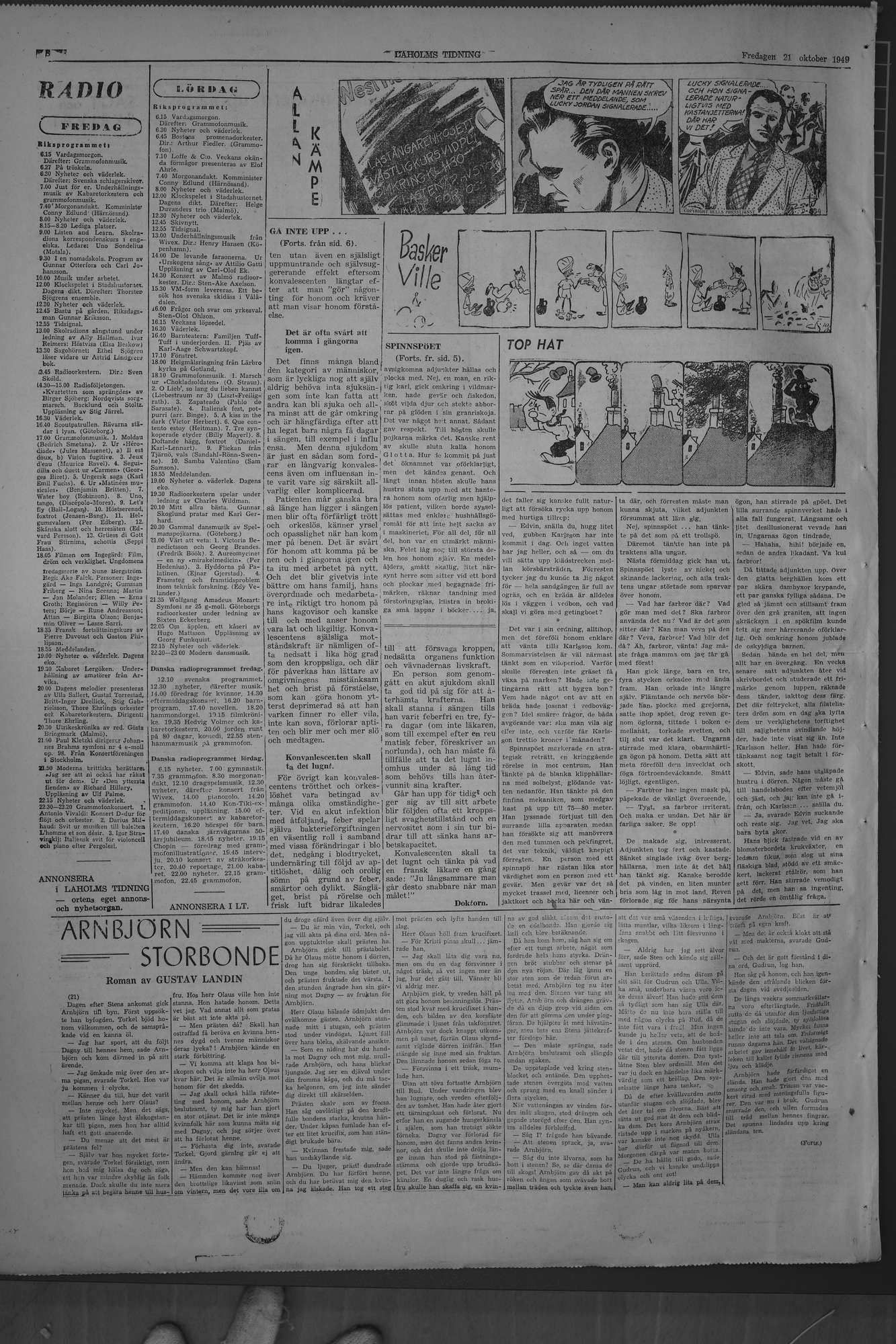 Laholms Tidning Fredag 21 oktober 1949, sida 8