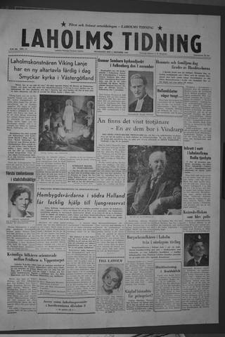 Förstasidan, Måndag 6 oktober 1958