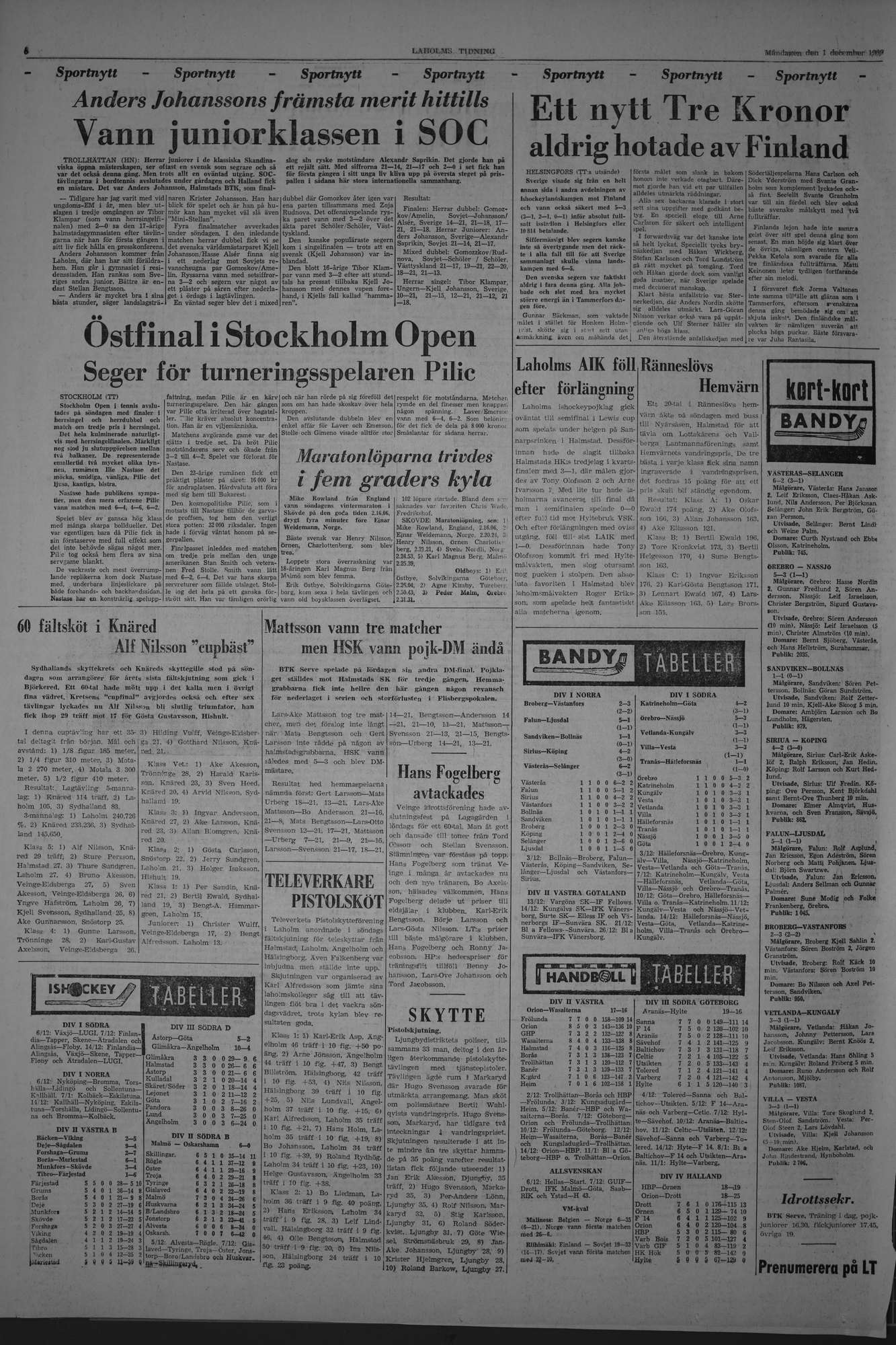 Laholms Tidning Måndag 1 december 1969, sida 6