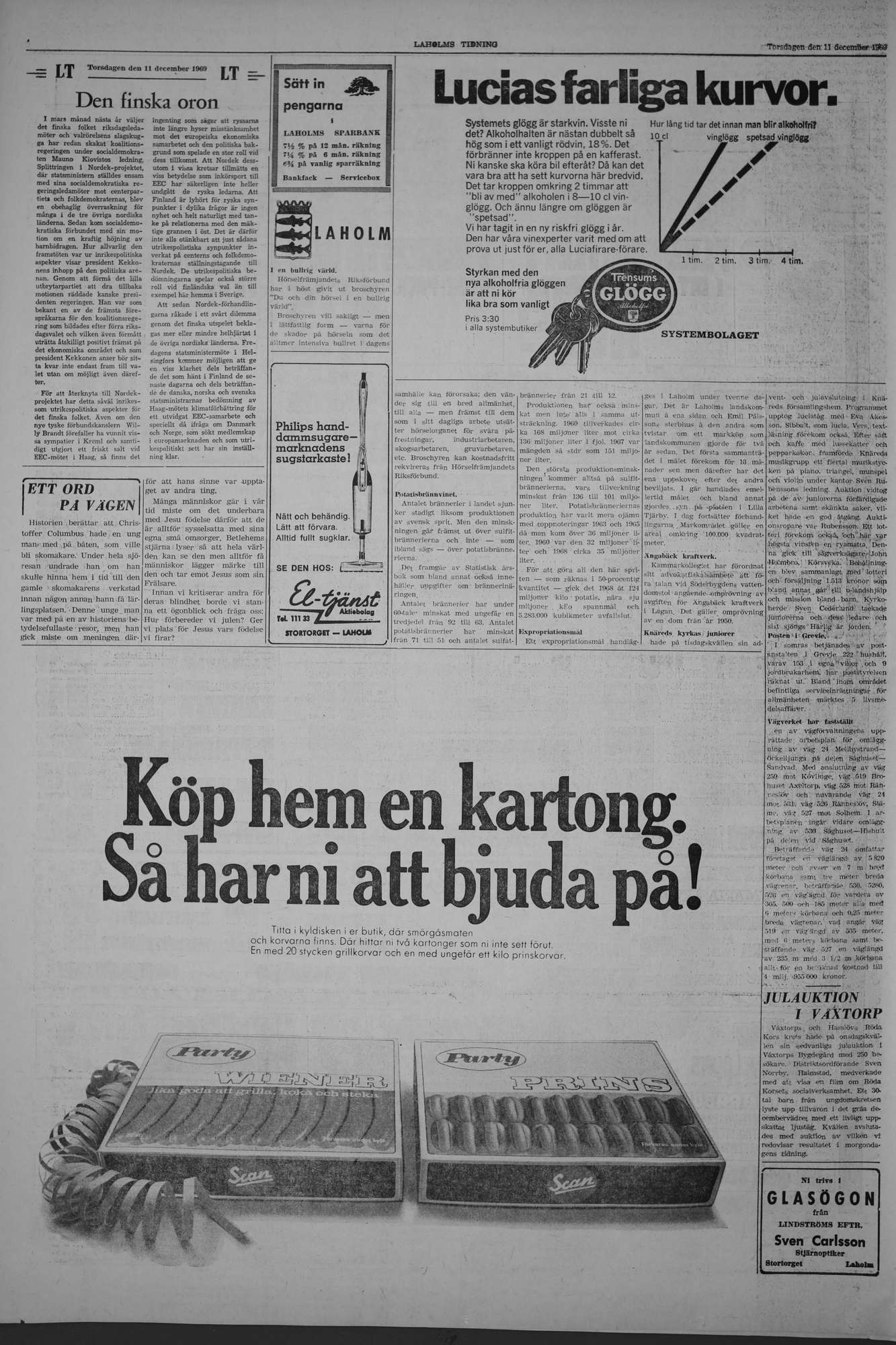 Laholms Tidning Torsdag 11 december 1969, sida 4