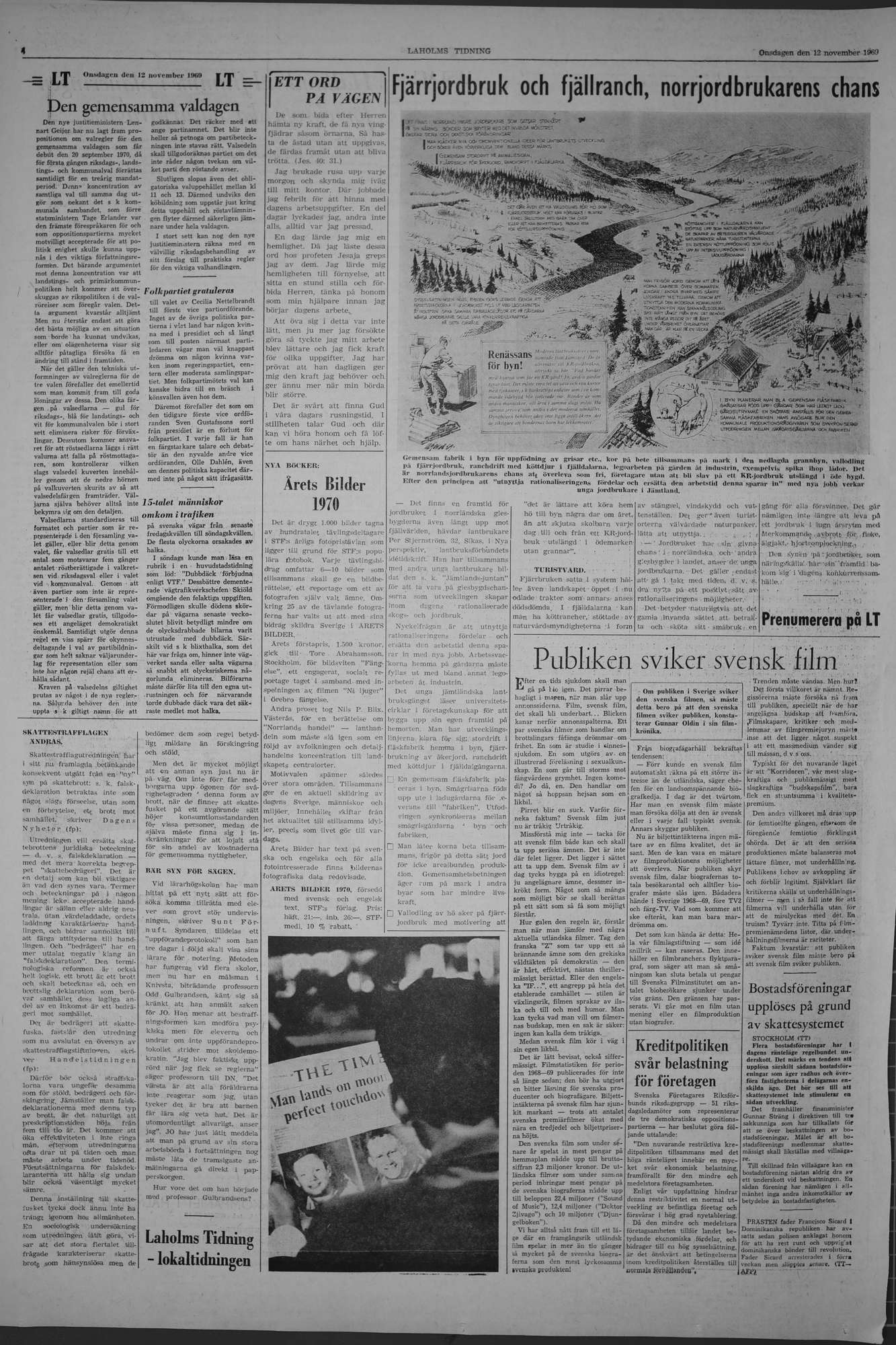 Laholms Tidning Onsdag 12 november 1969, sida 4