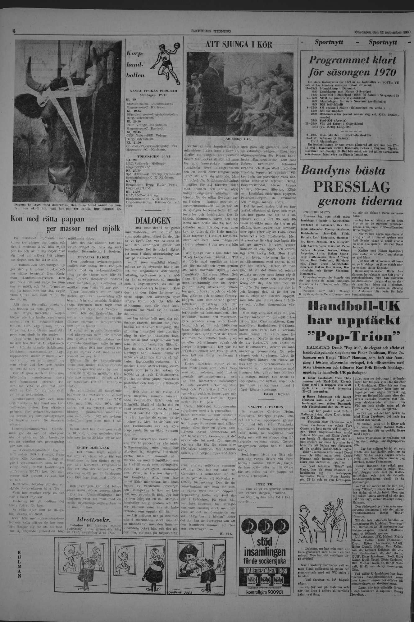 Laholms Tidning Onsdag 12 november 1969, sida 6