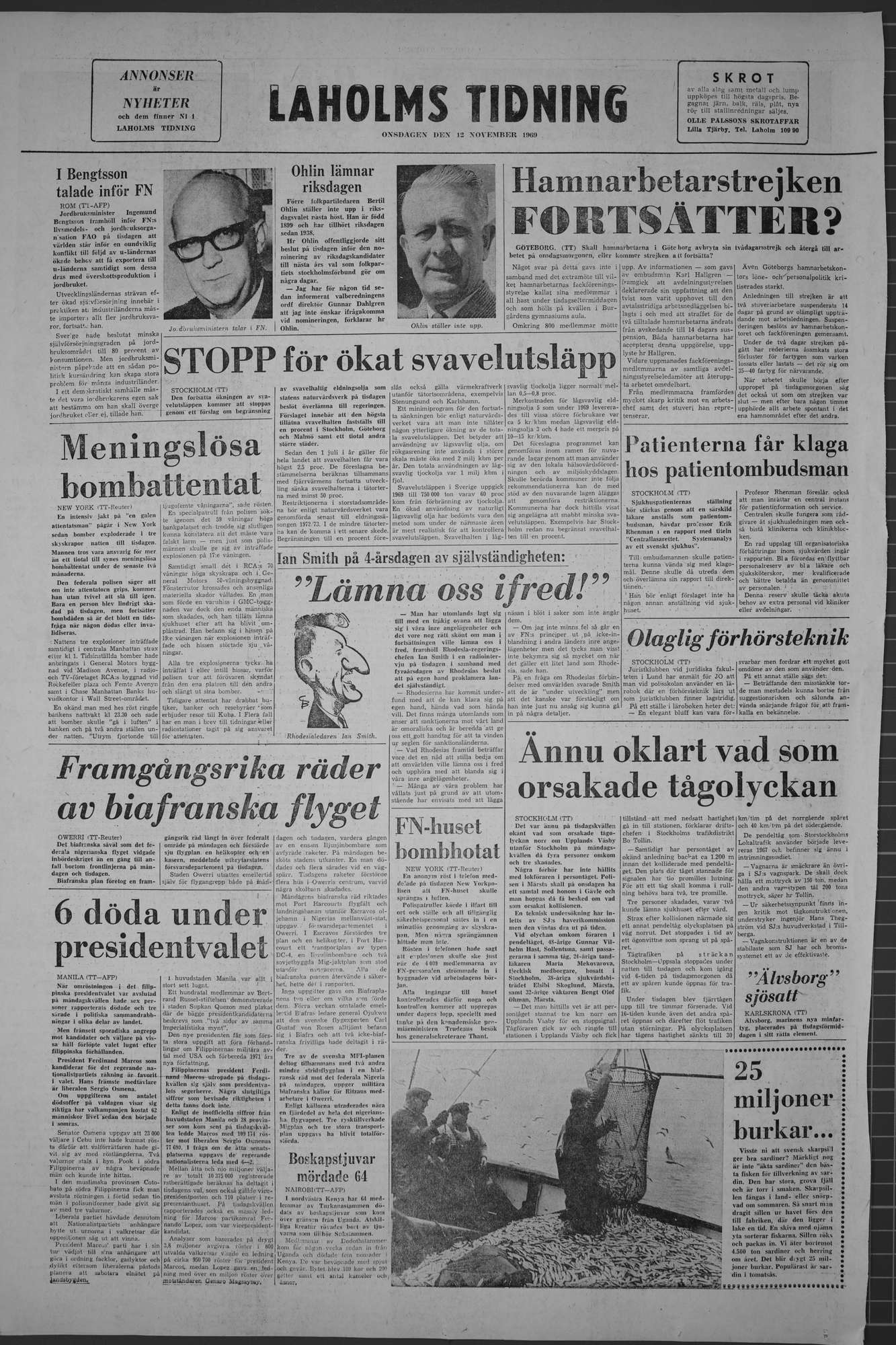 Laholms Tidning Onsdag 12 november 1969, sida 8