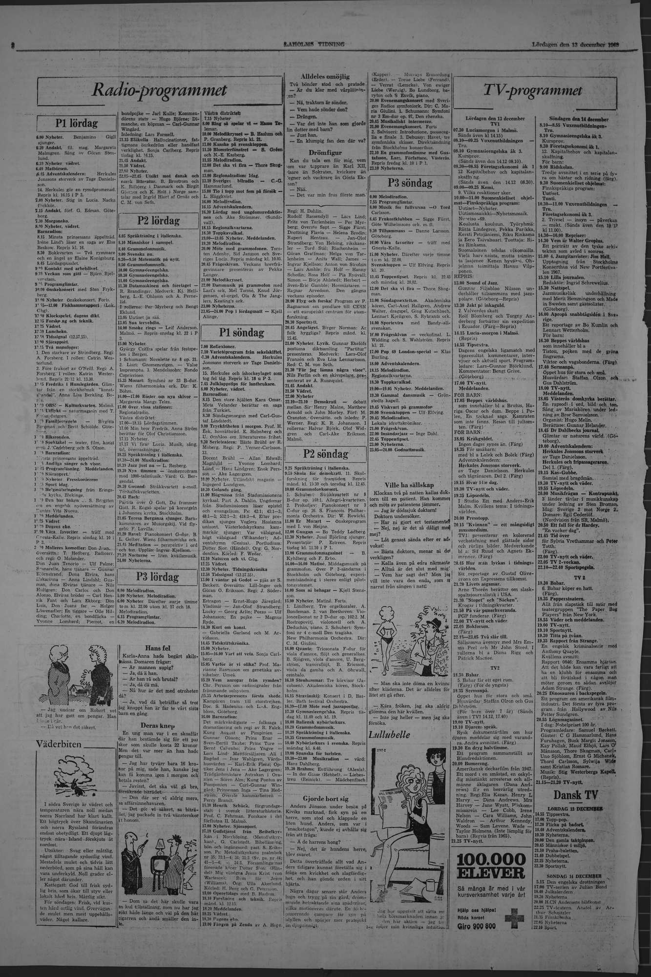 Laholms Tidning Lördag 13 december 1969, sida 8