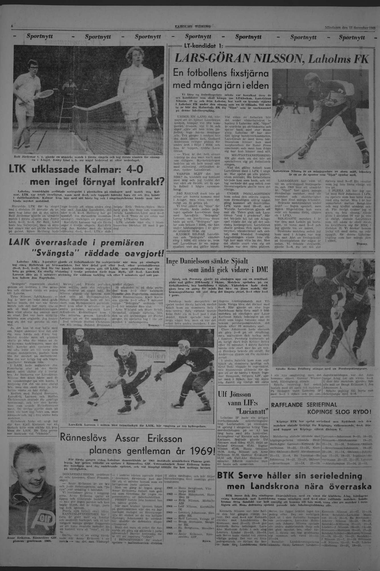 Laholms Tidning Måndag 15 december 1969, sida 6