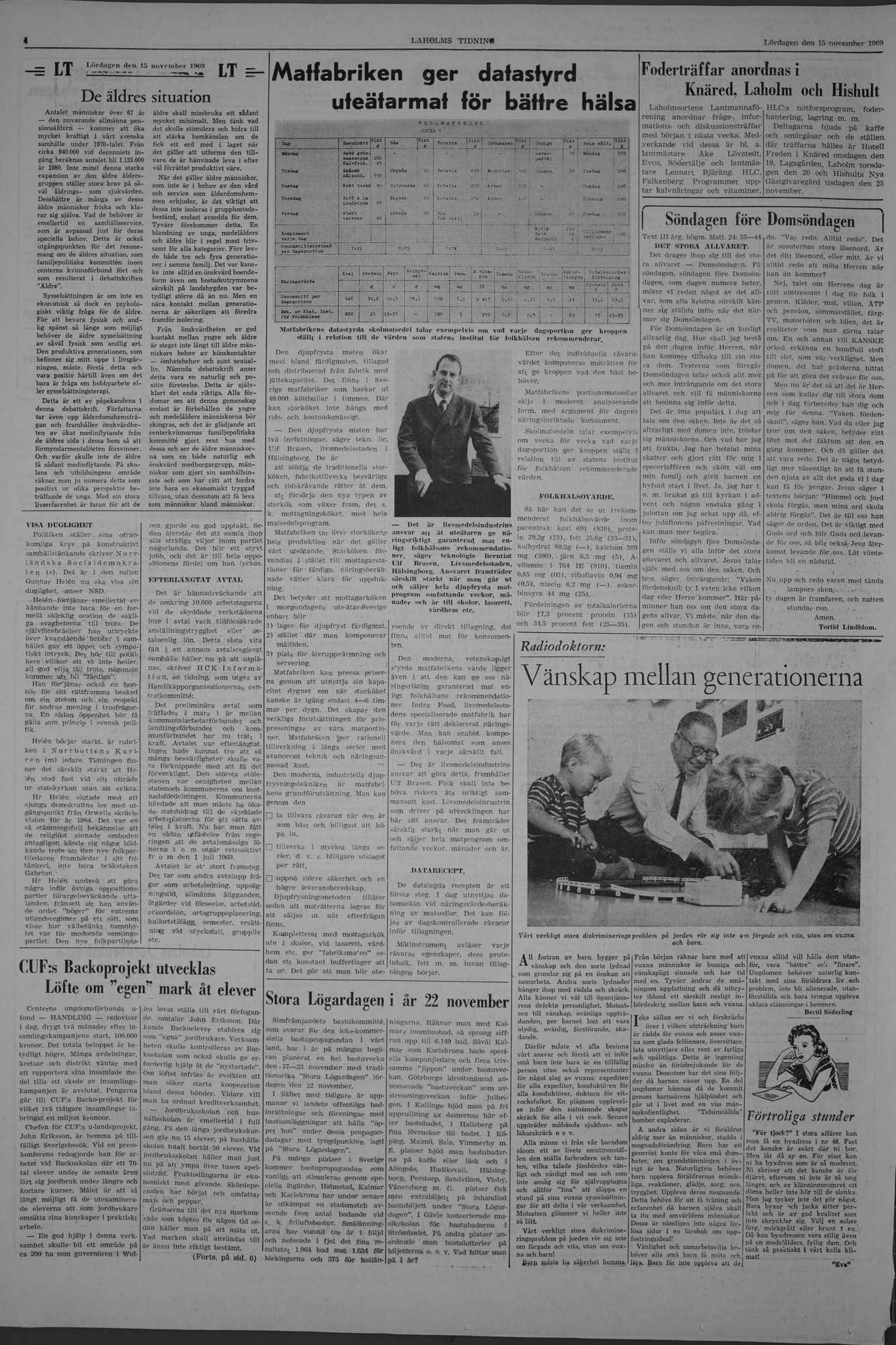 Laholms Tidning Lördag 15 november 1969, sida 4