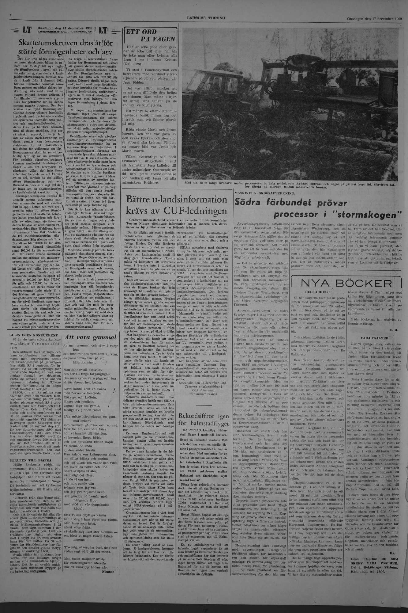 Laholms Tidning Onsdag 17 december 1969, sida 4