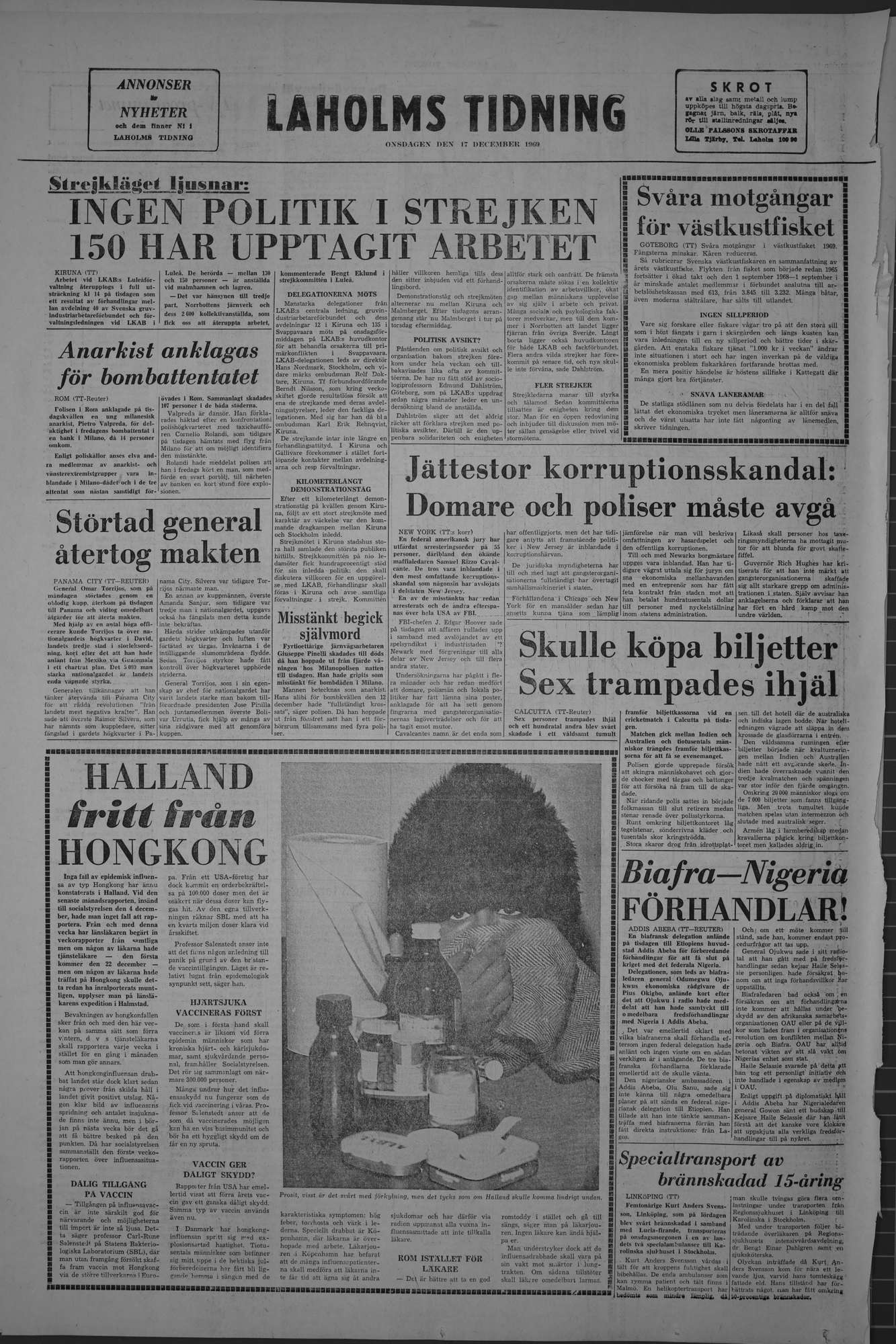 Laholms Tidning Onsdag 17 december 1969, sida 8
