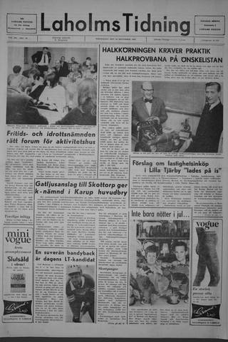 Förstasidan, Torsdag 18 december 1969