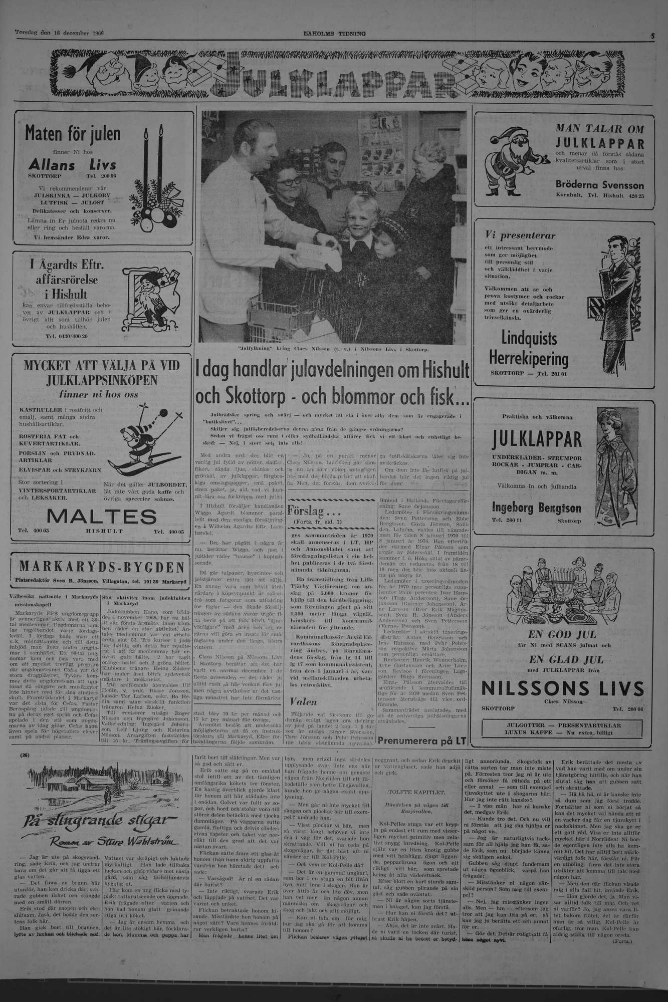 Laholms Tidning Torsdag 18 december 1969, sida 5