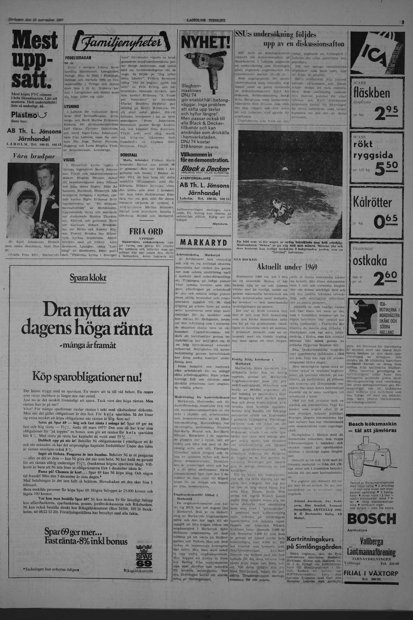 Laholms Tidning Tisdag 18 november 1969, sida 3