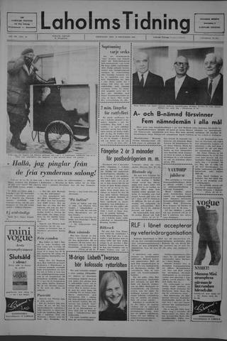 Förstasidan, Fredag 19 december 1969