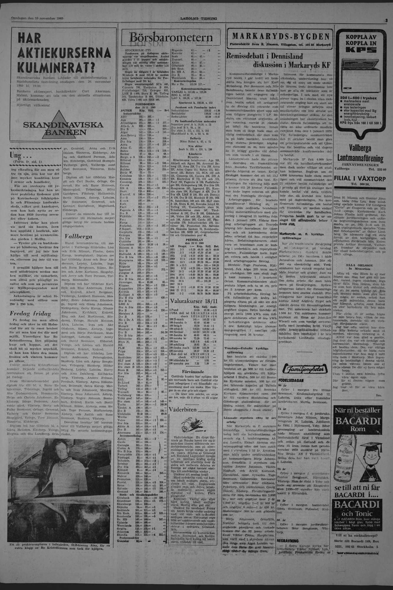 Laholms Tidning Onsdag 19 november 1969, sida 3
