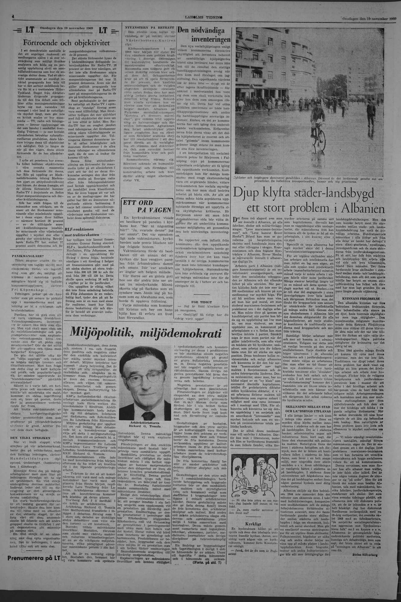 Laholms Tidning Onsdag 19 november 1969, sida 4