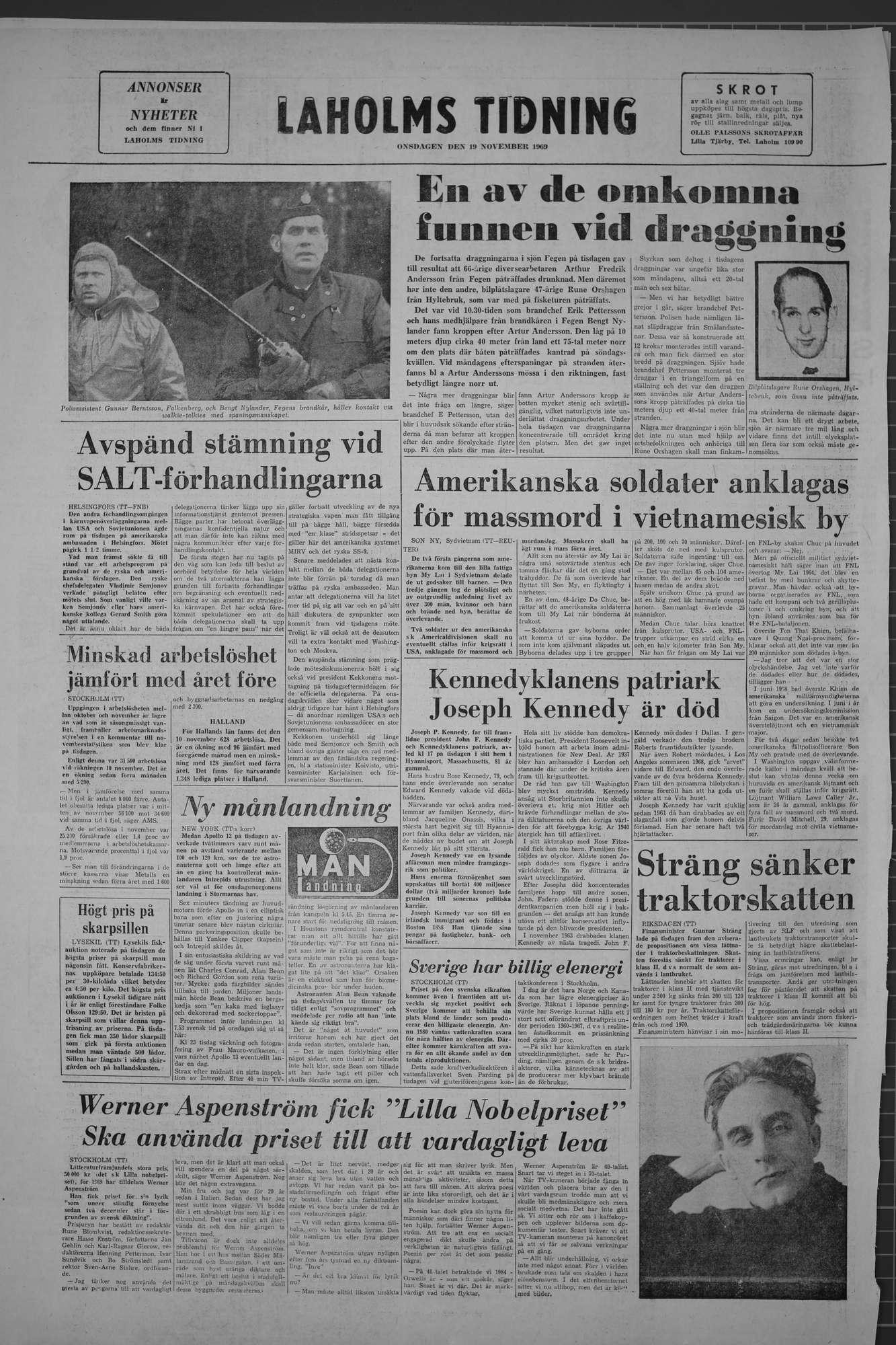 Laholms Tidning Onsdag 19 november 1969, sida 8