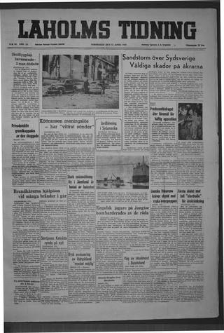 Förstasidan, Torsdag 21 april 1949