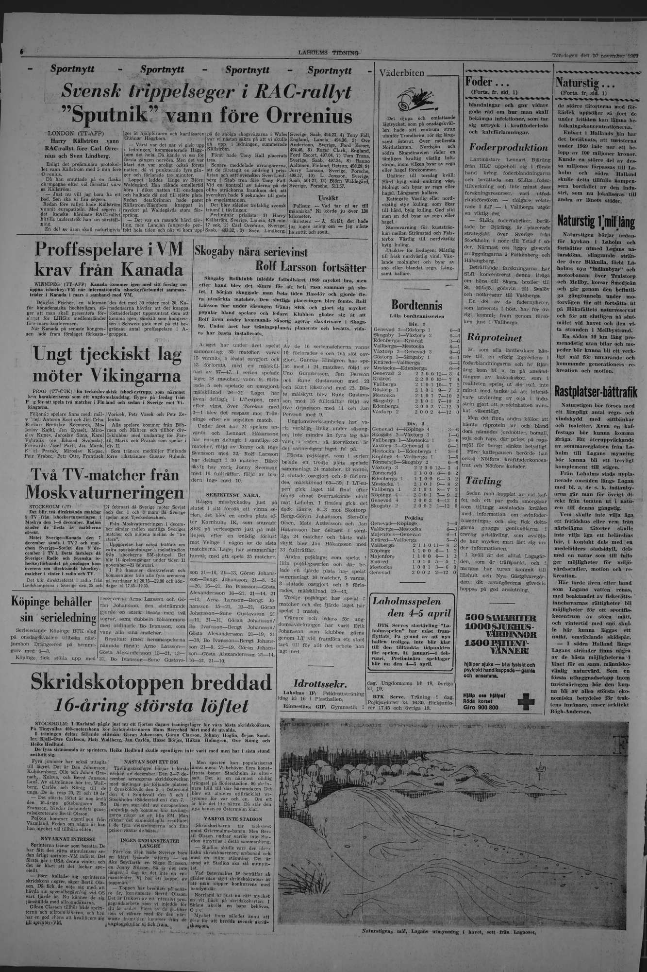 Laholms Tidning Torsdag 20 november 1969, sida 6