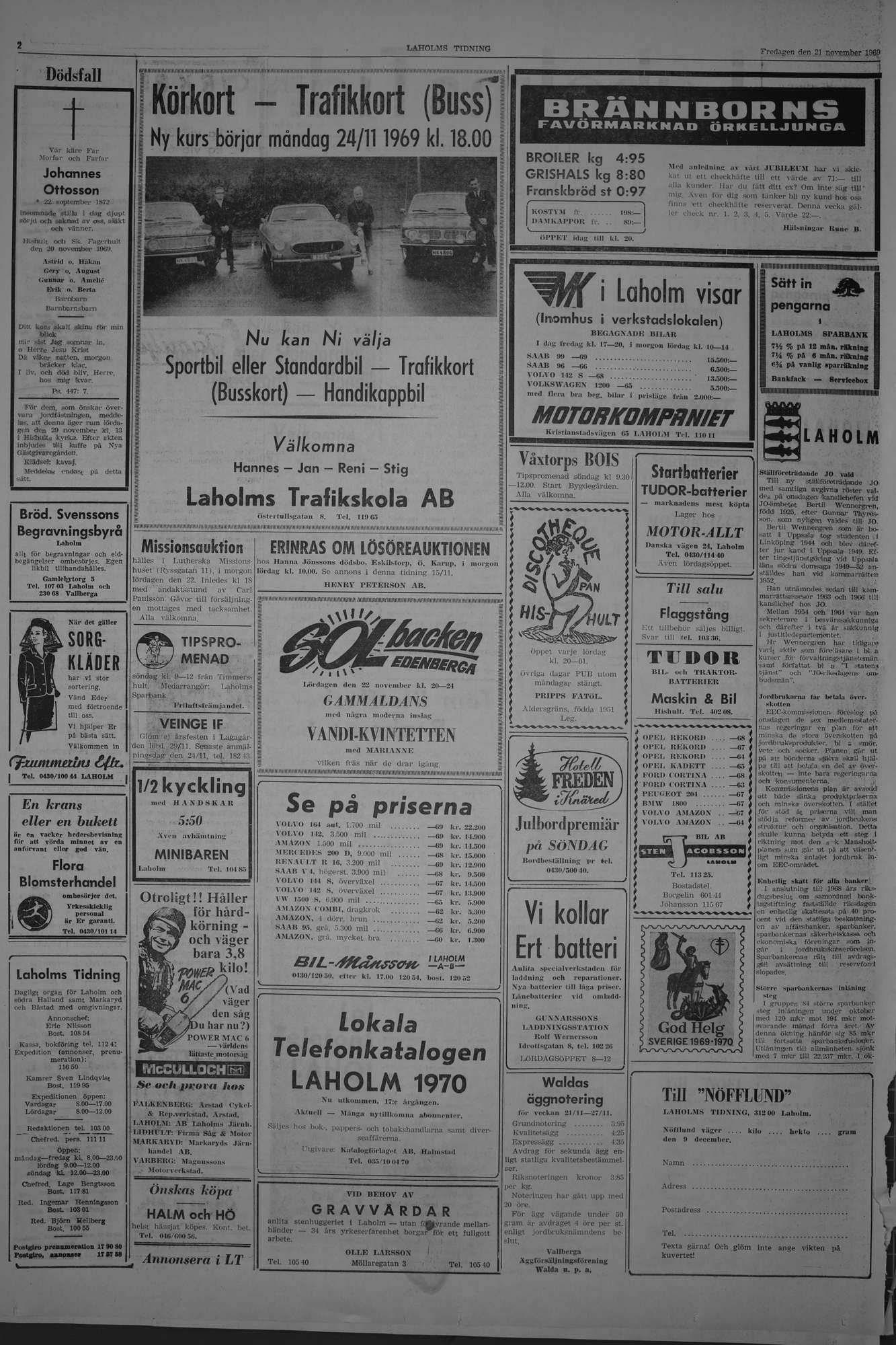 Laholms Tidning Fredag 21 november 1969, sida 2