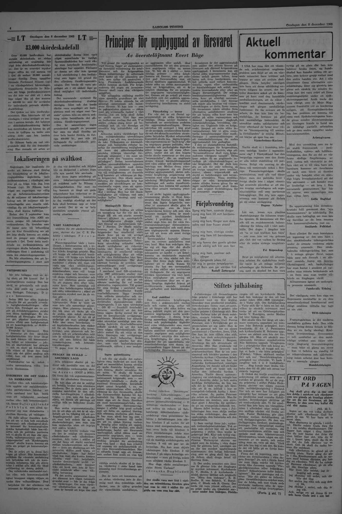Laholms Tidning Onsdag 8 december 1965, sida 4