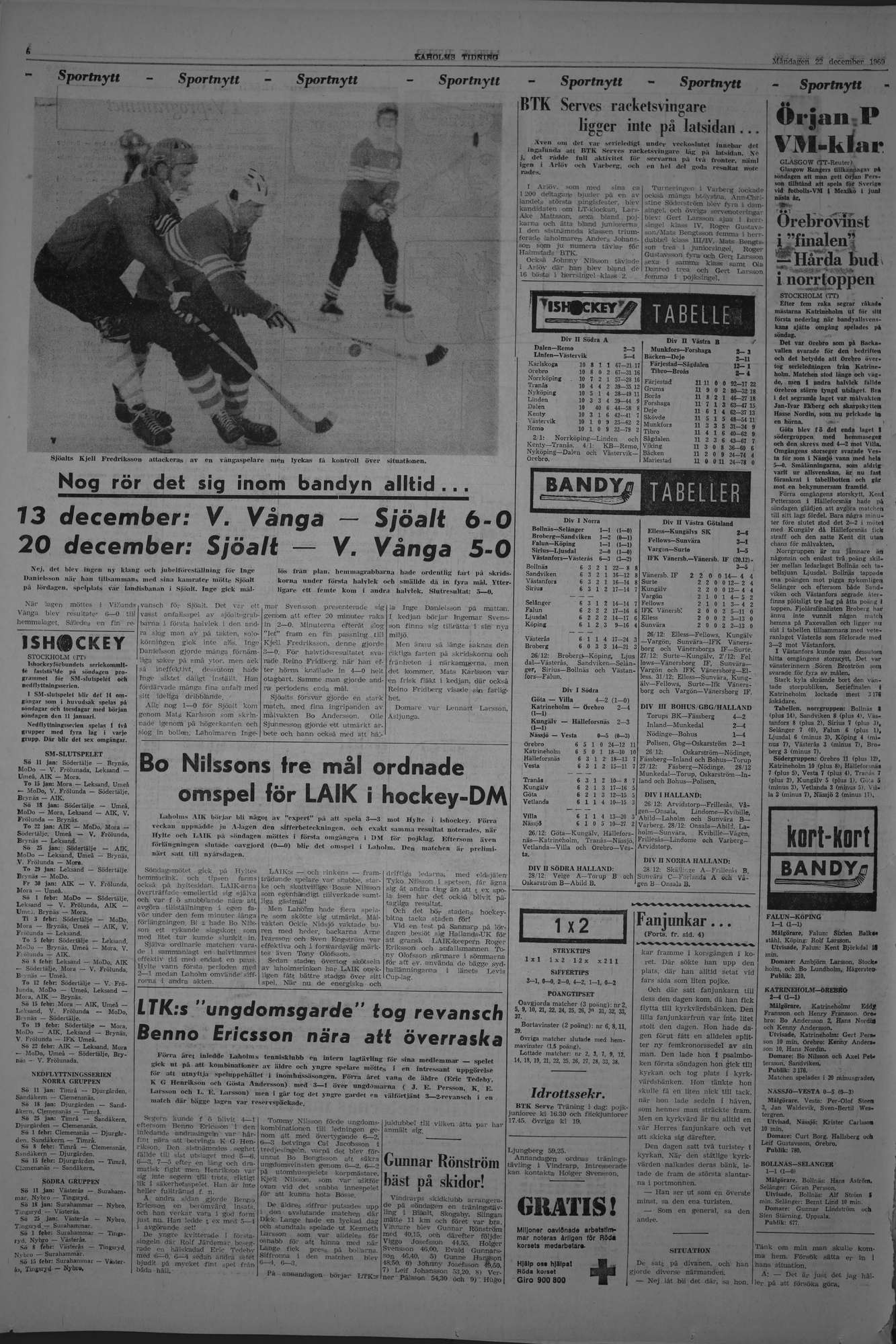 Laholms Tidning Måndag 22 december 1969, sida 6