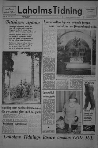 Förstasidan, Onsdag 24 december 1969