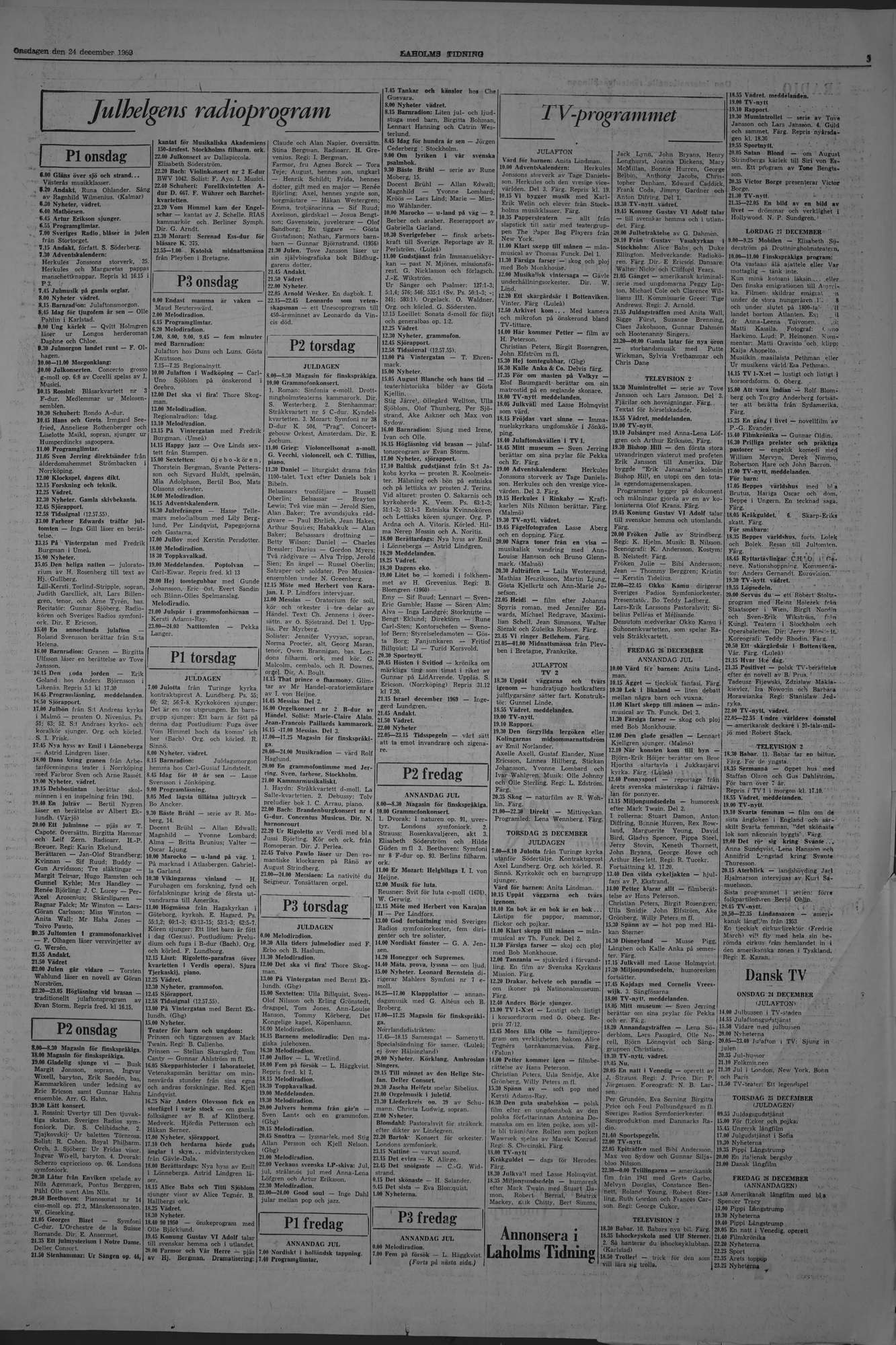 Laholms Tidning Onsdag 24 december 1969, sida 5