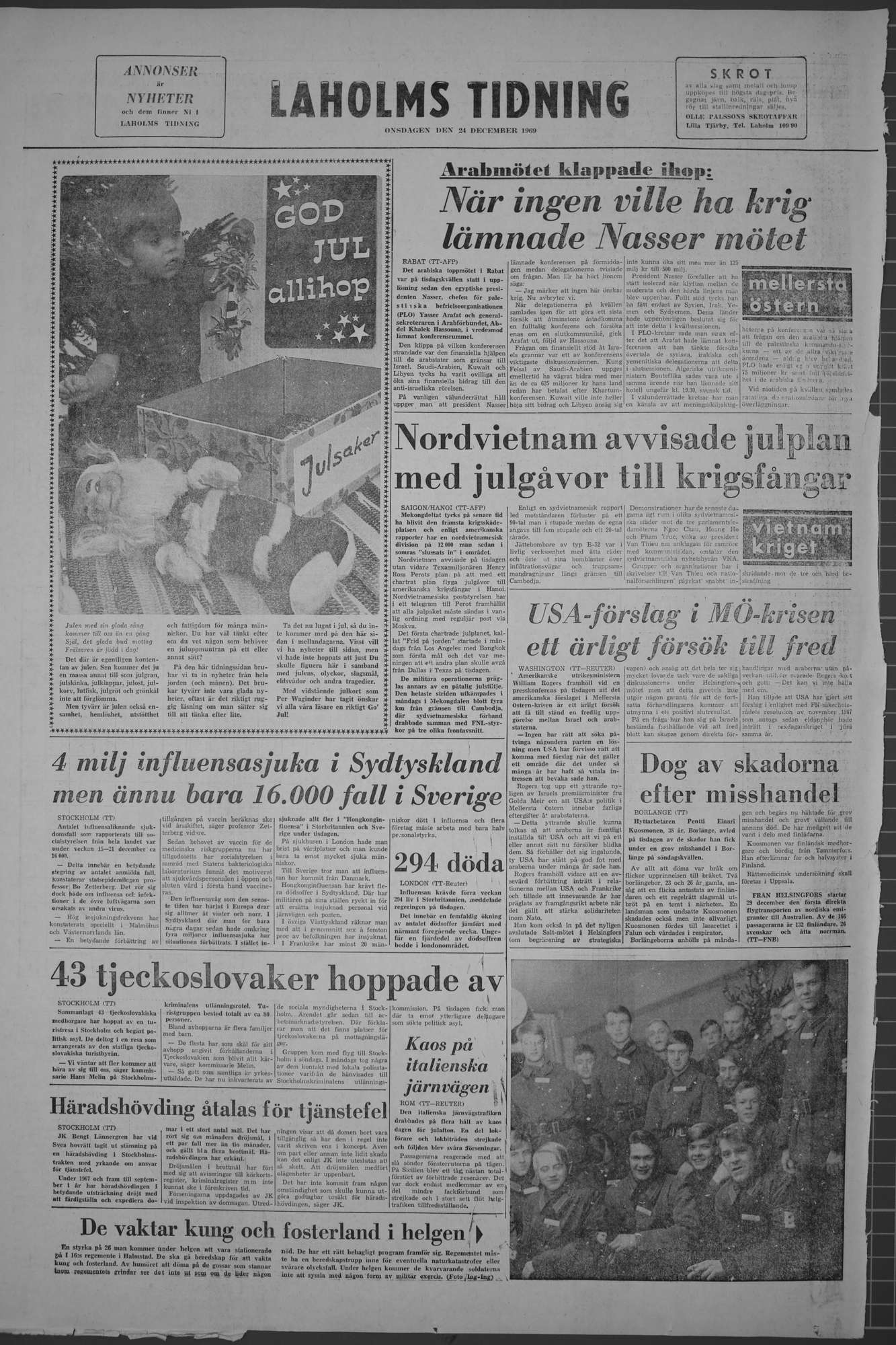 Laholms Tidning Onsdag 24 december 1969, sida 8