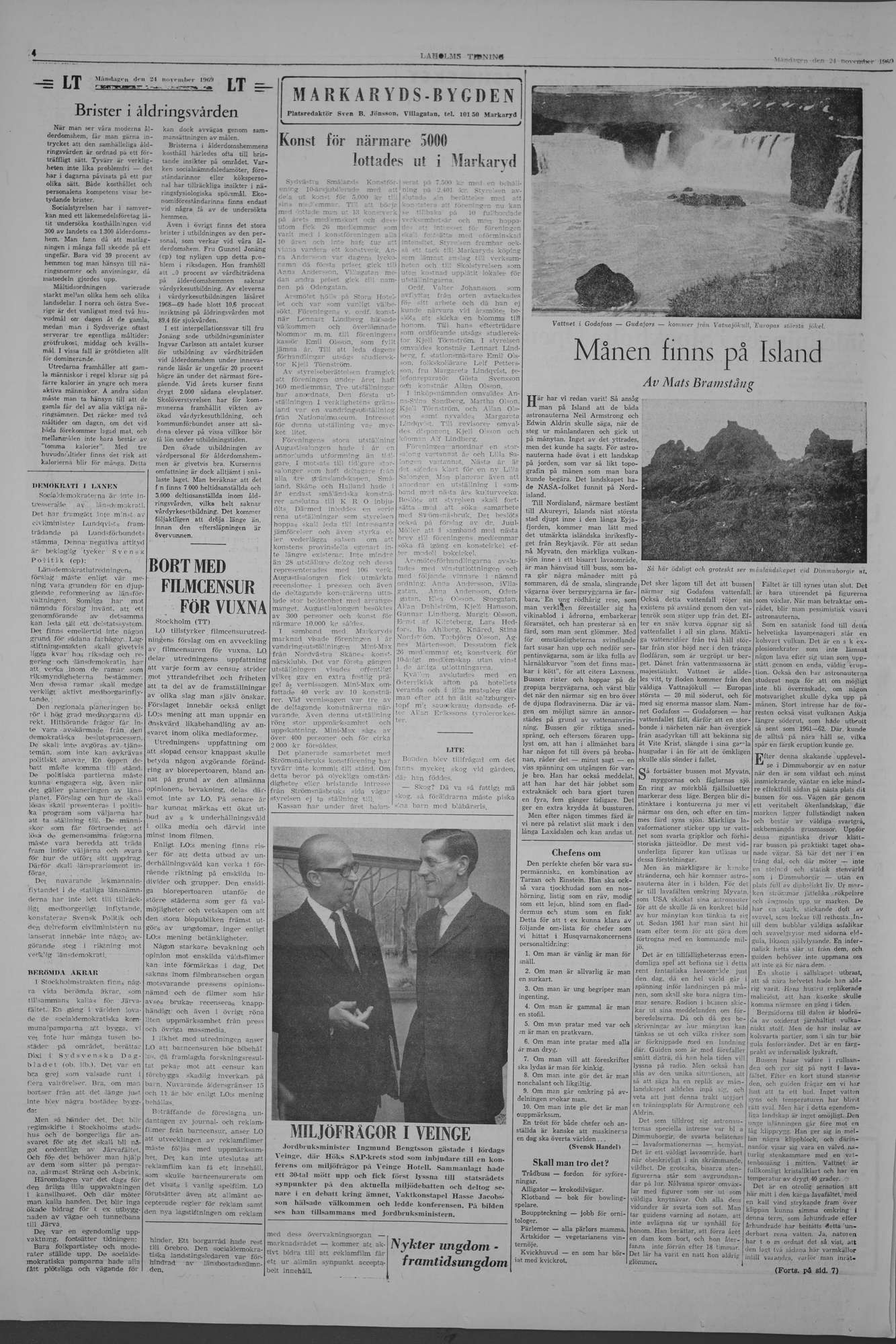 Laholms Tidning Måndag 24 november 1969, sida 4