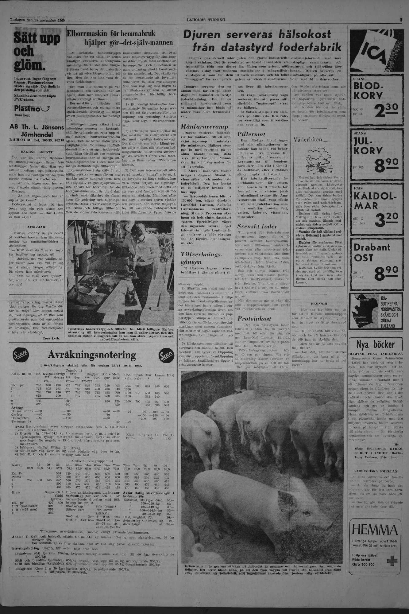 Laholms Tidning Tisdag 25 november 1969, sida 3