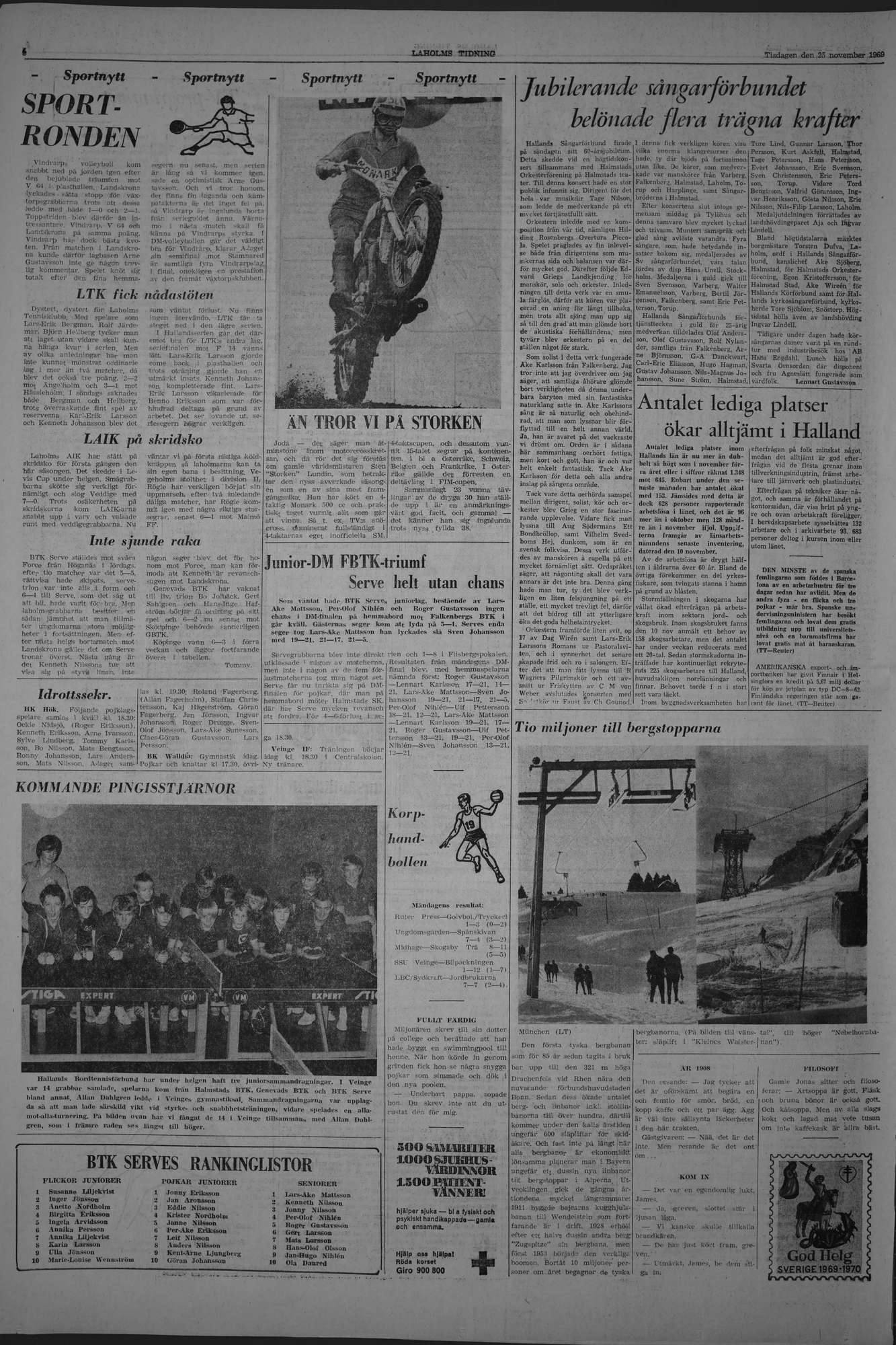 Laholms Tidning Tisdag 25 november 1969, sida 6