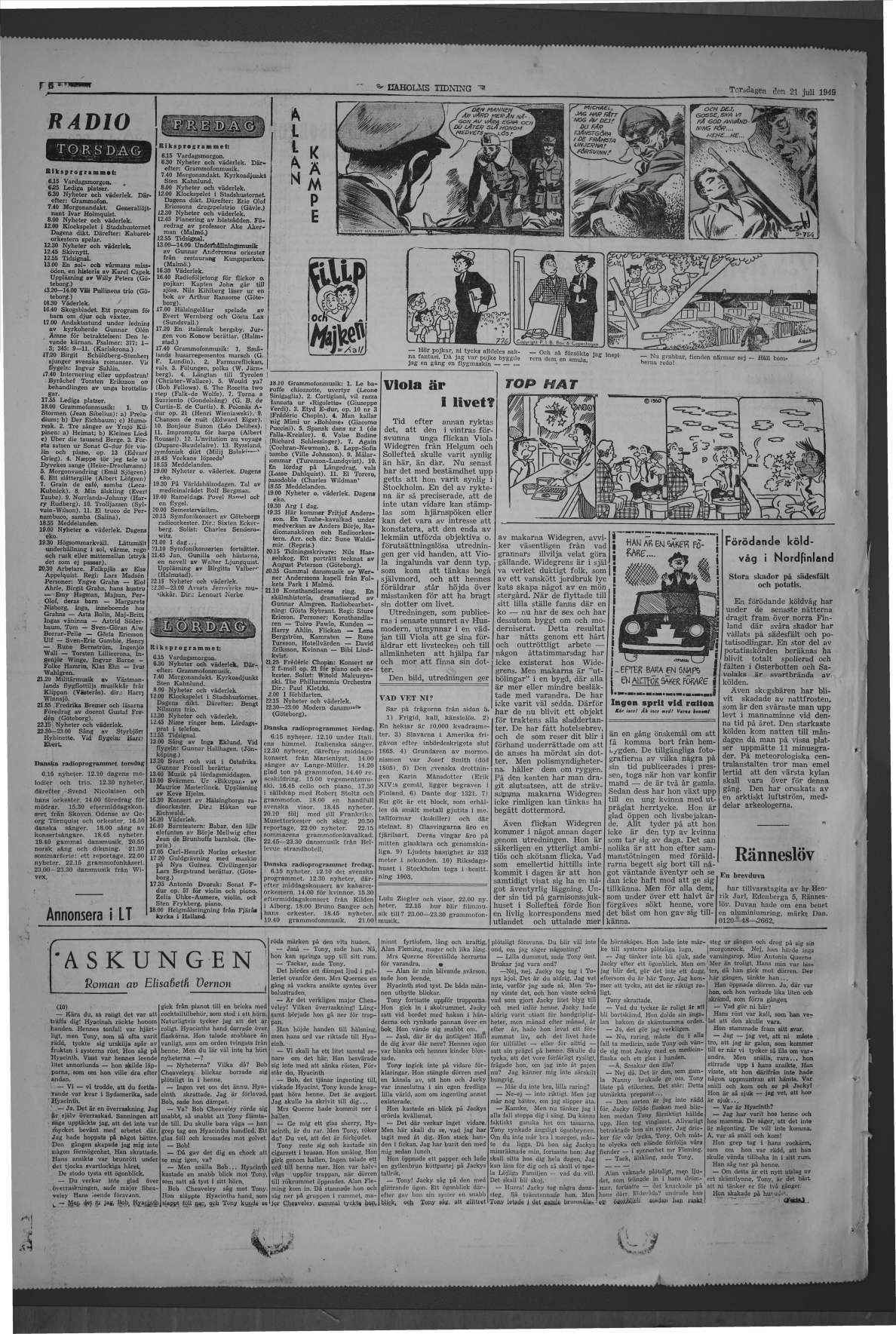 Laholms Tidning Torsdag 21 juli 1949, sida 6