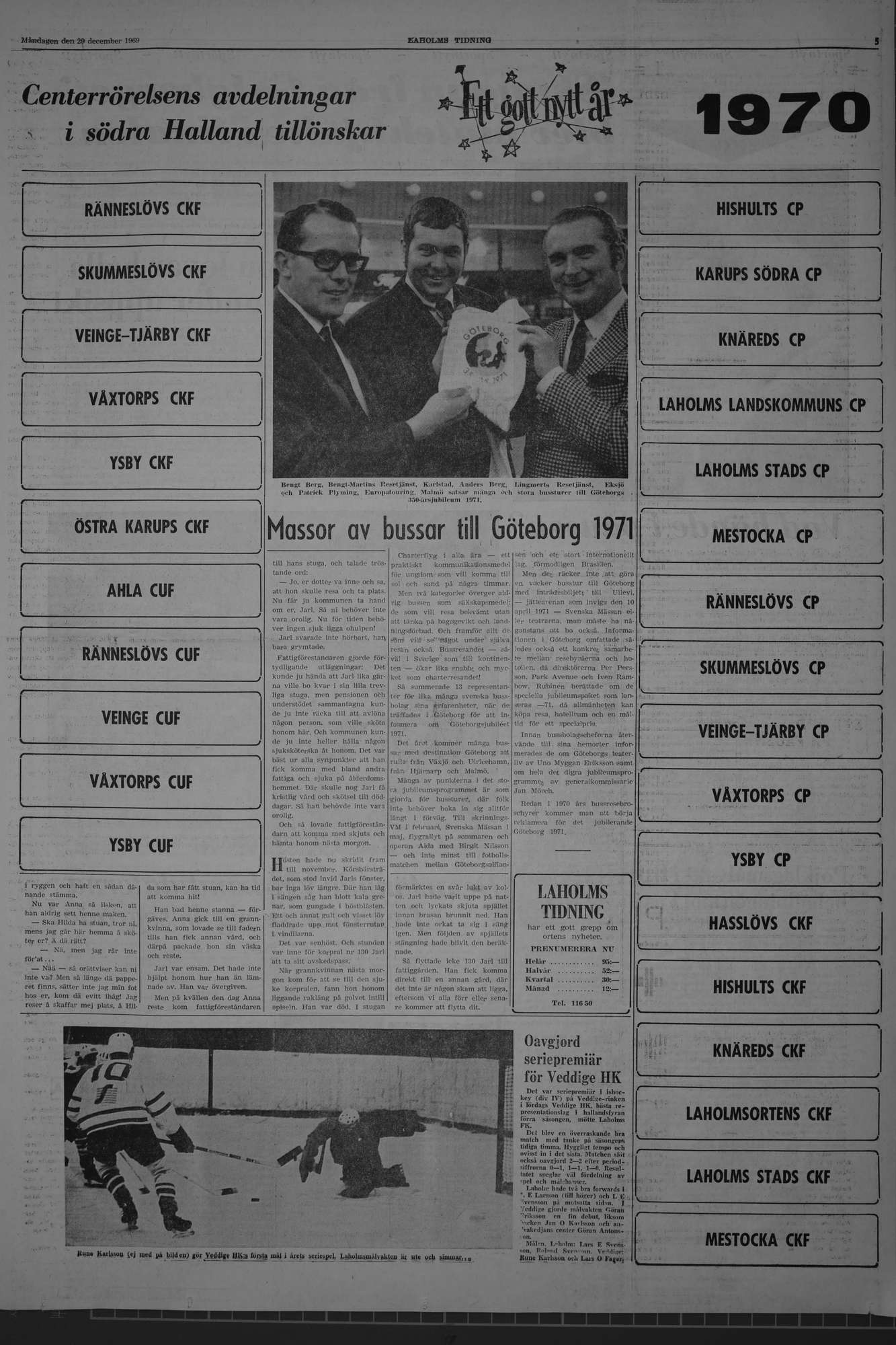Laholms Tidning Måndag 29 december 1969, sida 5