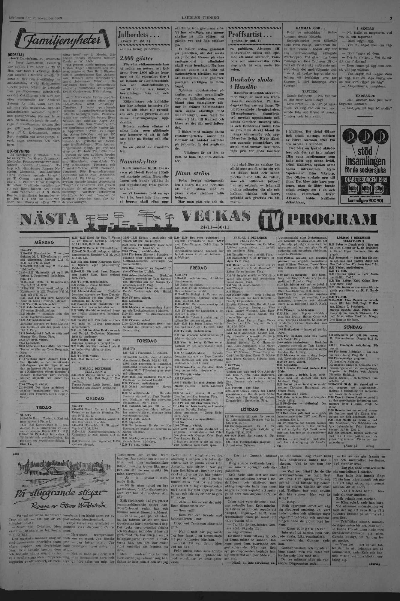 Laholms Tidning Lördag 29 november 1969, sida 7