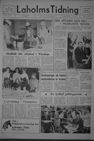 Förstasidan, Onsdag 3 december 1969
