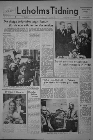 Förstasidan, Måndag 3 november 1969