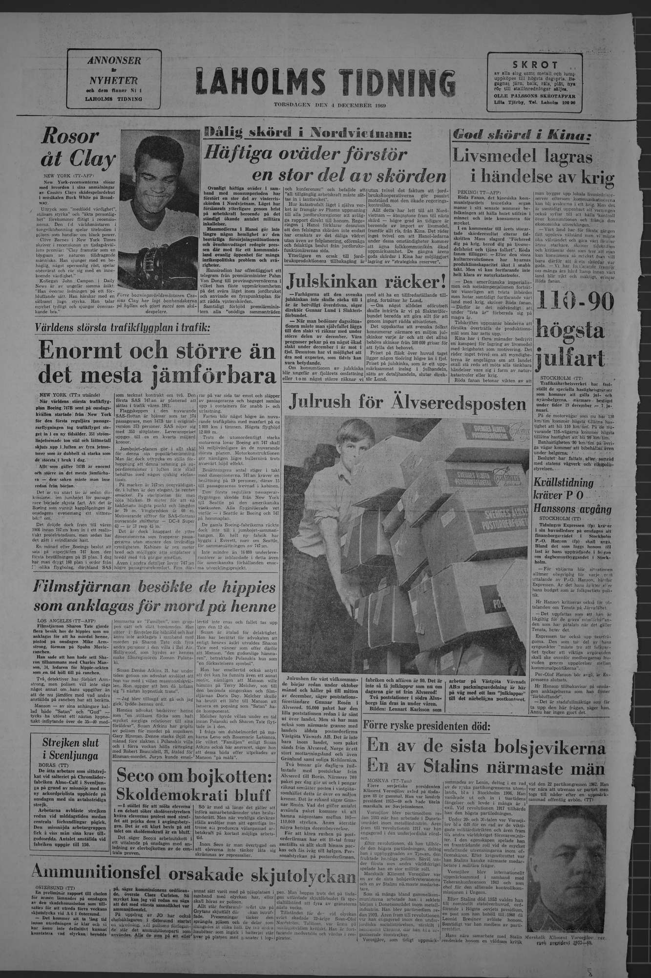Laholms Tidning Torsdag 4 december 1969, sida 8