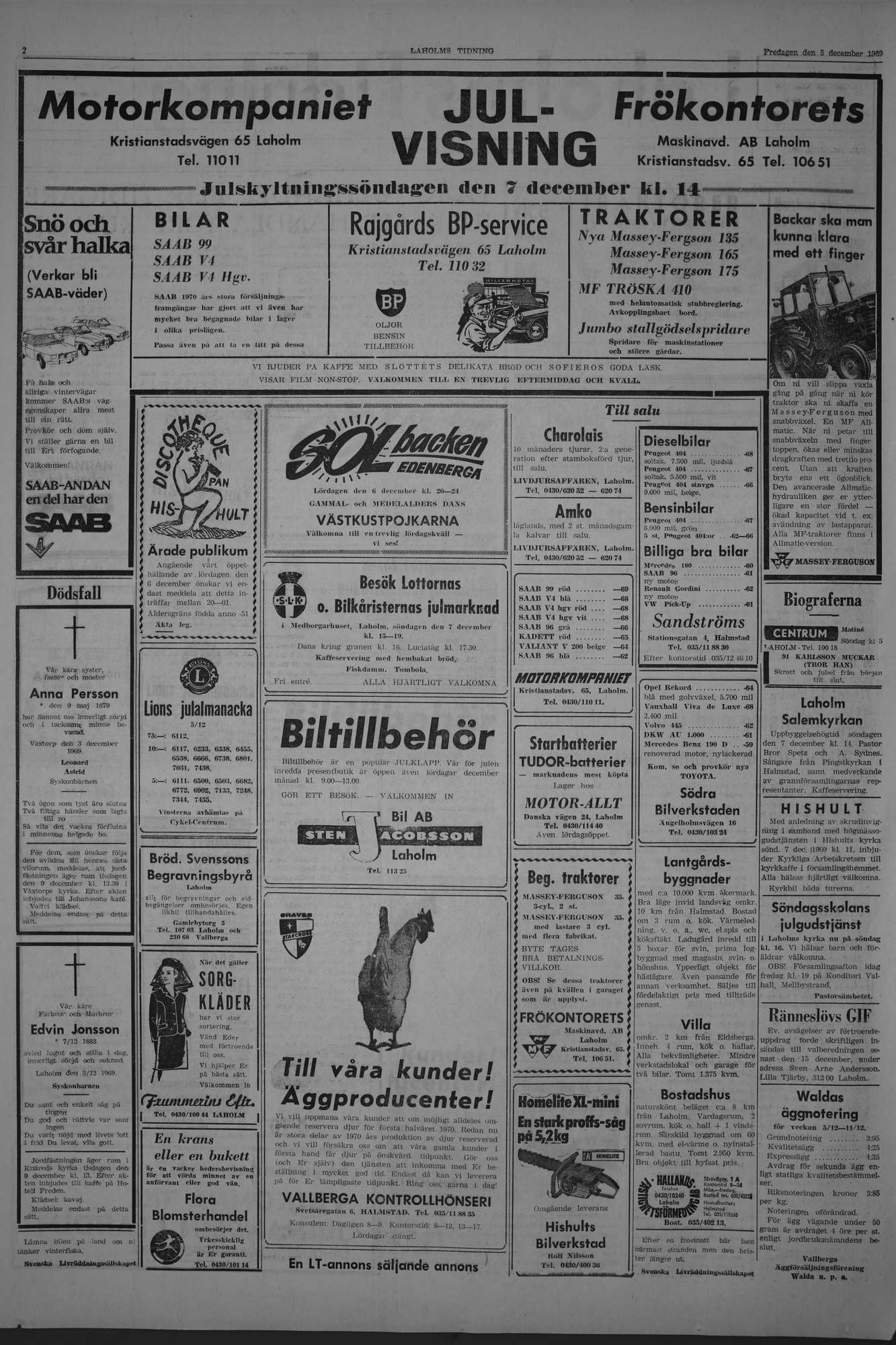 Laholms Tidning Fredag 5 december 1969, sida 2
