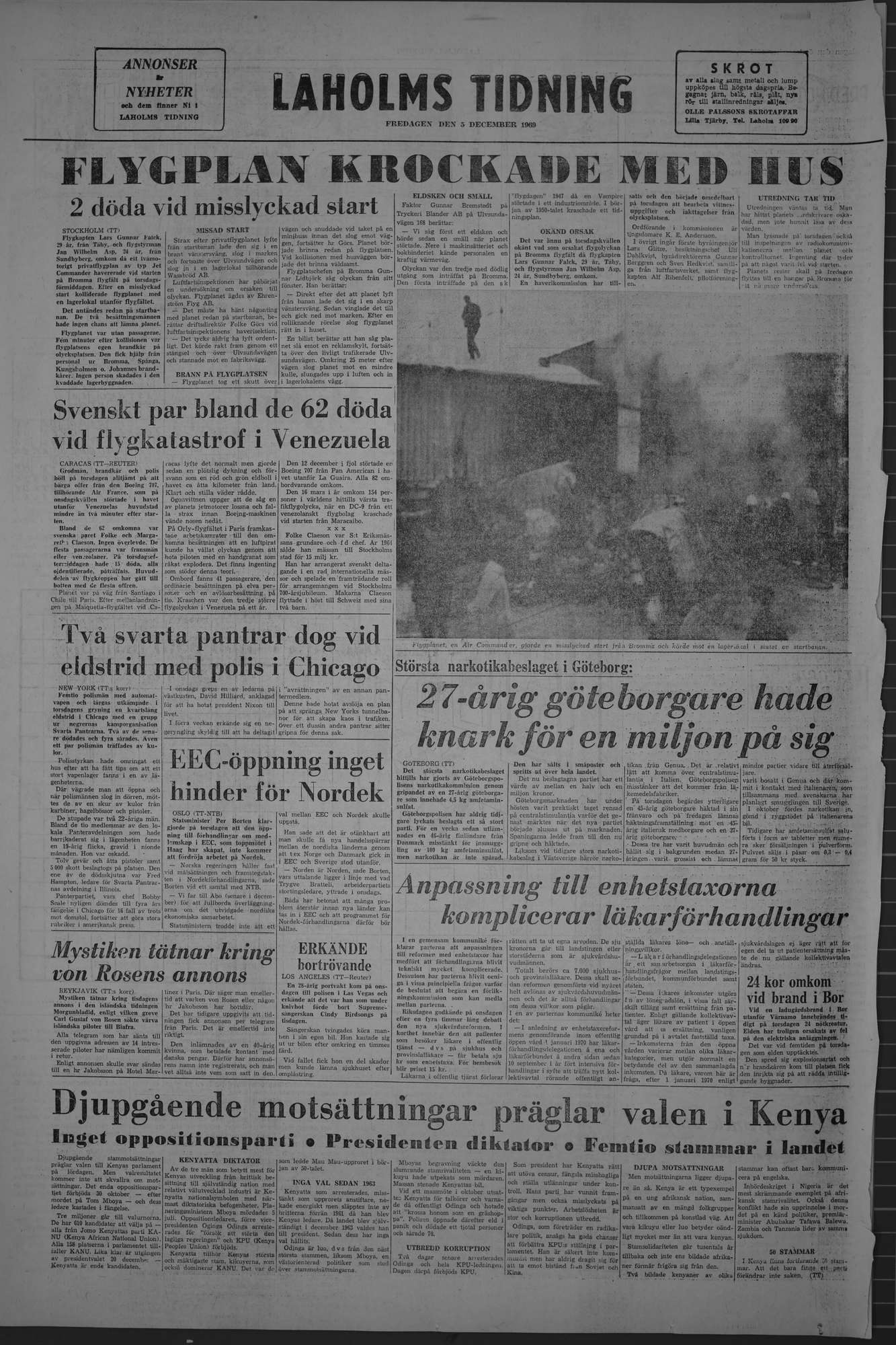 Laholms Tidning Fredag 5 december 1969, sida 8