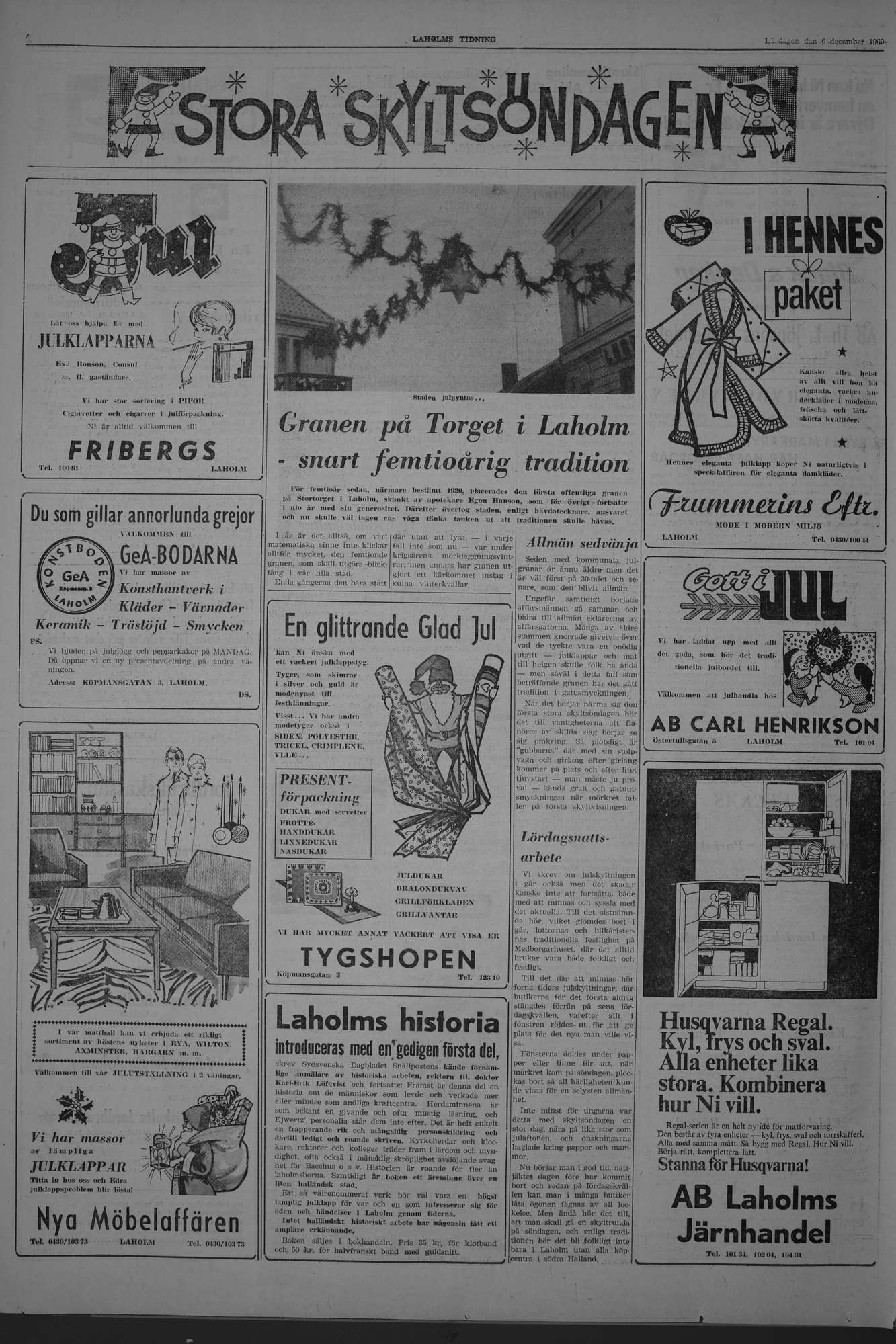 Laholms Tidning Lördag 6 december 1969, sida 4