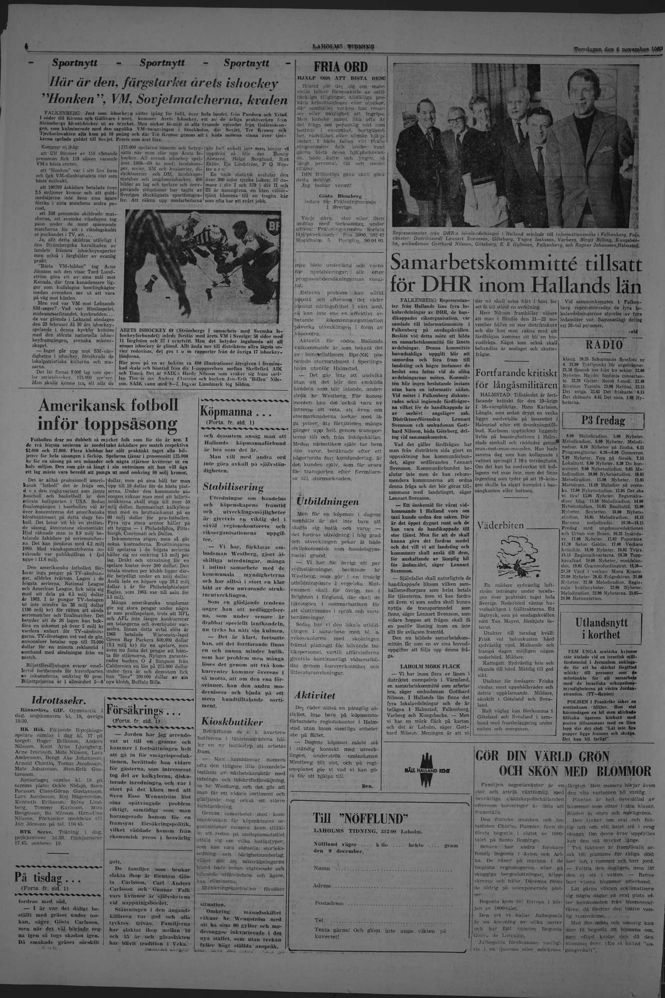 Laholms Tidning Torsdag 6 november 1969, sida 6
