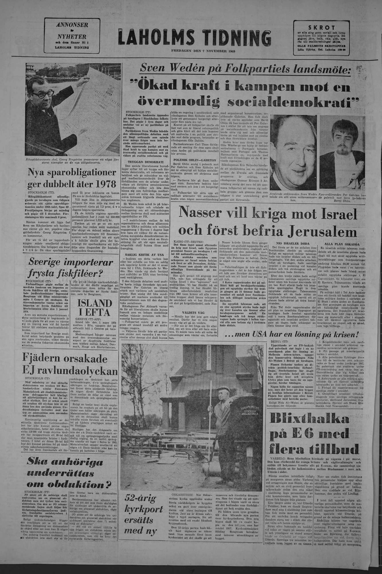 Laholms Tidning Fredag 7 november 1969, sida 8