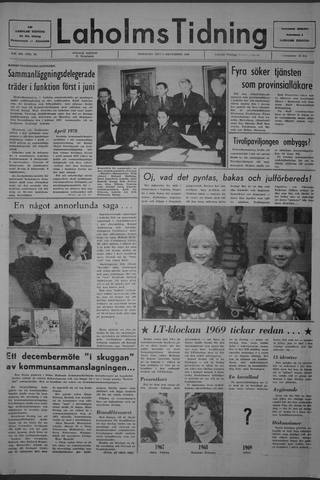 Förstasidan, Tisdag 9 december 1969