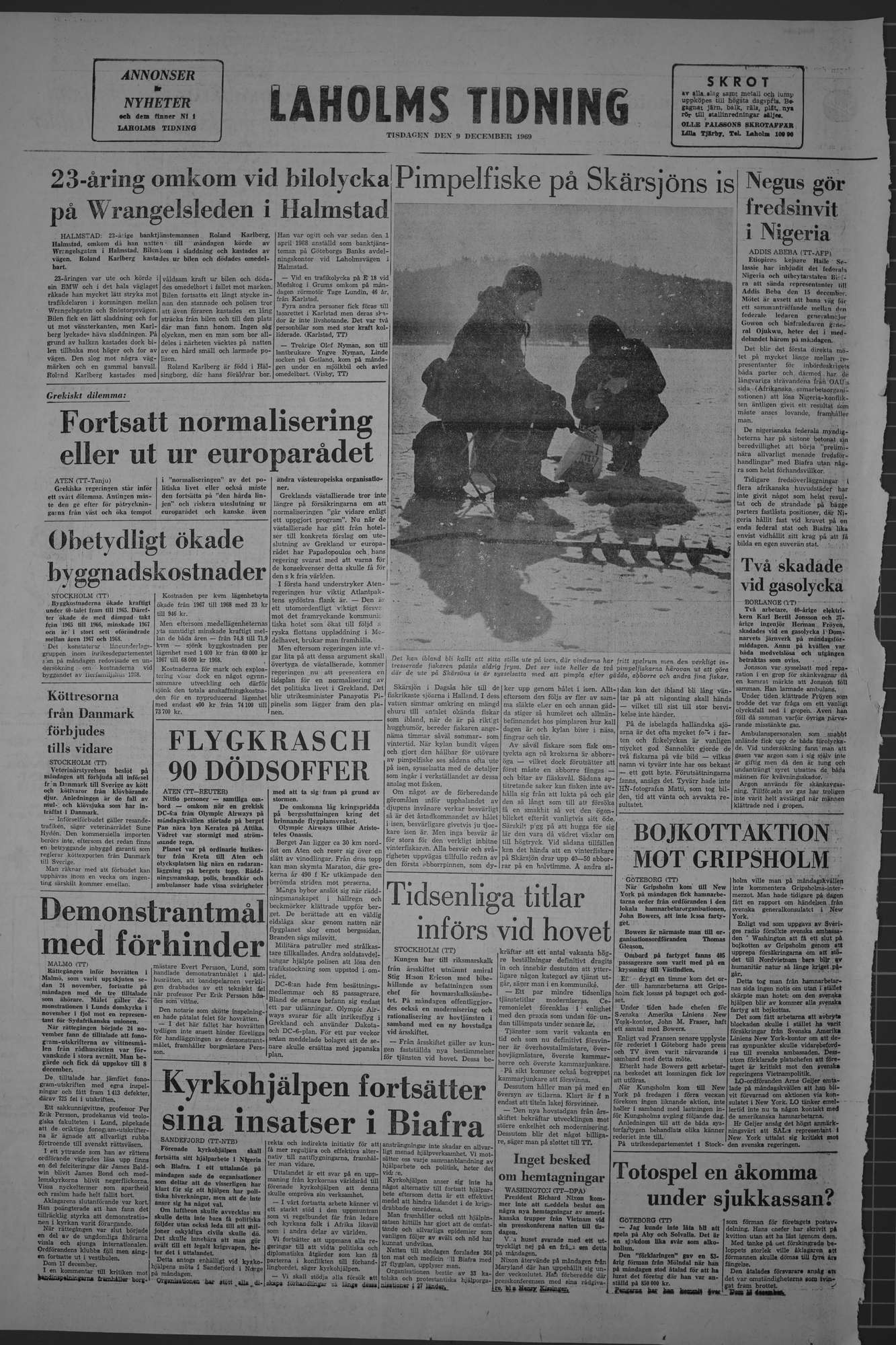 Laholms Tidning Tisdag 9 december 1969, sida 8