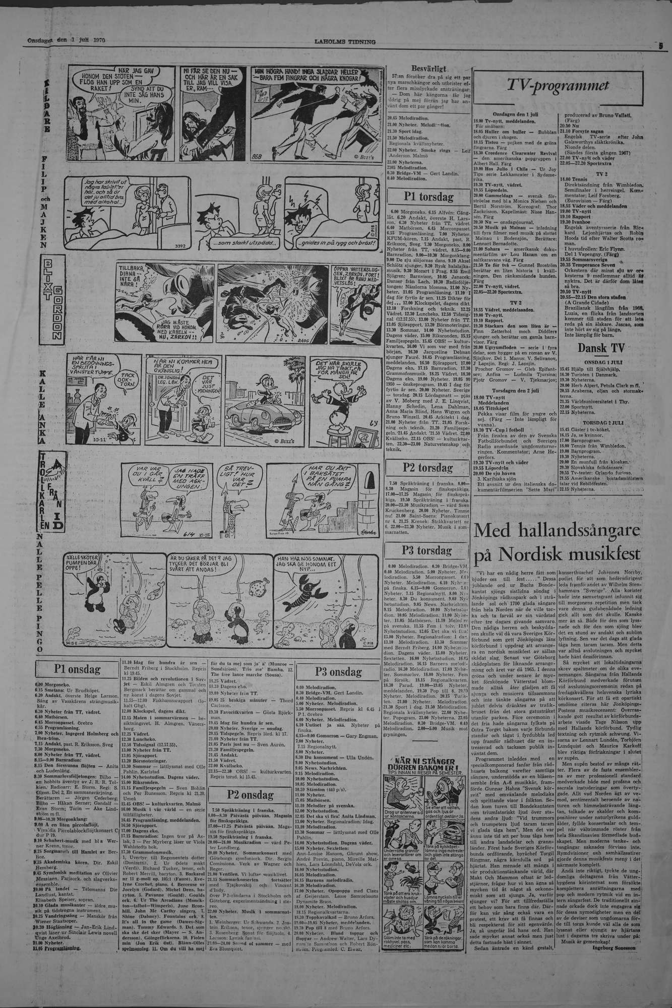 Laholms Tidning Onsdag 1 juli 1970, sida 5