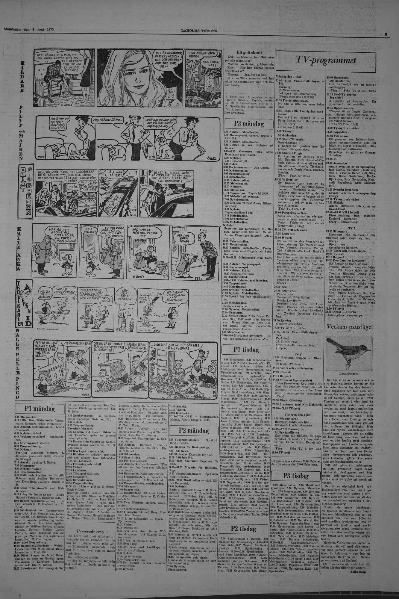 Laholms Tidning Måndag 1 juni 1970, sida 5